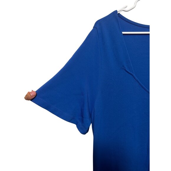 Soft Surroundings Asymmetrical Long Maxi Dress Womens XL Blue Lagenlook Coastal - Picture 9 of 12